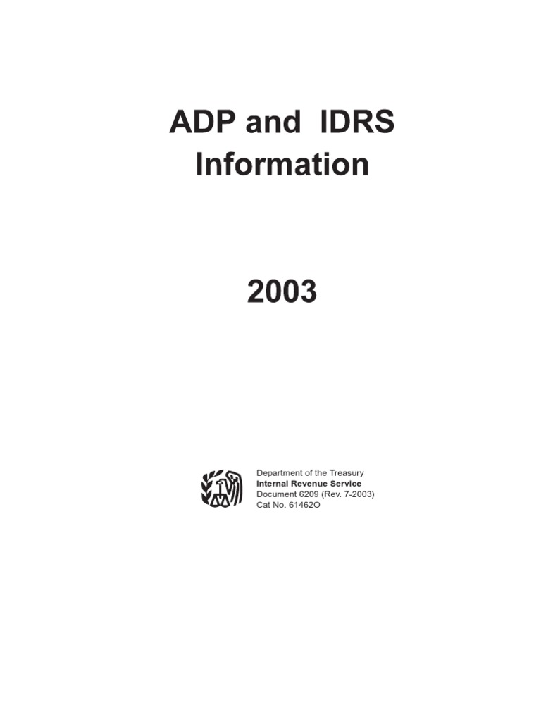 irs 6209 manual